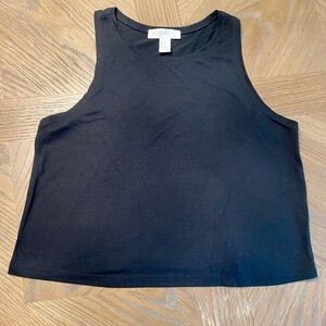 NWOT Forever 21 Cropped Black Tank Top